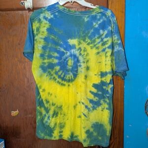Blue and Yellow Tie-Dye Short Sleeve Tee